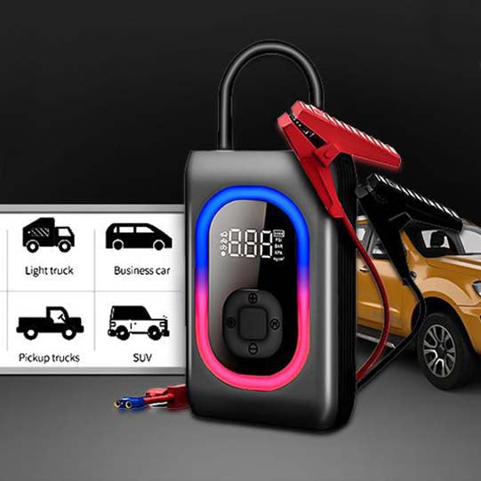 5-IN-1 PORTABLE MULTIFUNCTIONAL CAR AIR PUMP & JUMP STARTER 5-IN-1 PORTABLE MULTIFUNCTIONAL CAR AIR PUMP & JUMP STARTER
